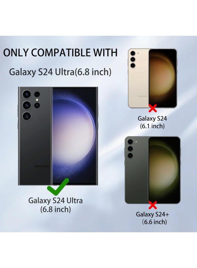Mmmon Phone Case for Samsung Galaxy S24 Ultra,Luxury Plating Astronaut Stand Holder Phone Casewith Cute Love Heart Side Small Pattern Soft SiliconeShockproof Kickstand Cover Bumper (Black) - Image 5